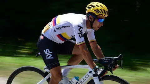 En la foto de AFP, Sergio Luis Henao, ciclista colombiano.