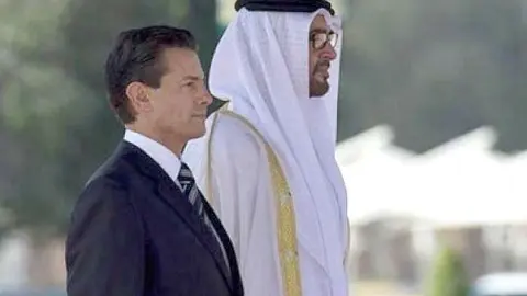 El presidente de México y el príncipe heredero de Abu Dhabi en Al Mushrif Palace.