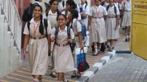 Un grupo de estudiantes en un colegio de Emiratos Árabes. (Fuente externa)