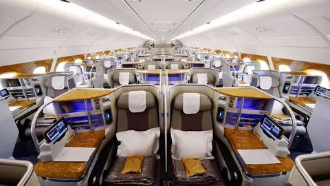 Imagen interior de los nuevos Airbus A380.