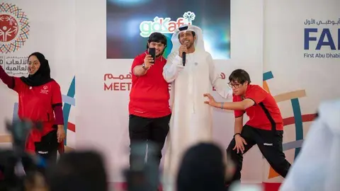Una de las presentaciones realizadas durante la primera jornada del evento de captación de voluntarios de Special Olimpics World Games. (@WorldGamesAD)