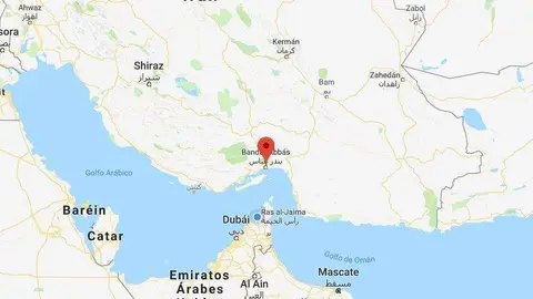 La localidad iraní de Bandar Abas está muy cerca de Emiratos Árabes.