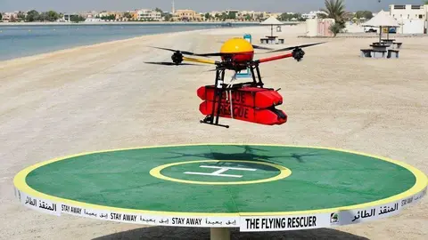 El nuevo dron de rescate de la Municipalidad de Dubai.