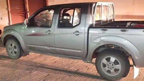 Camioneta que conducía el asiático que se dio a la fuga tras el atropello. (Imstagran RAK Police)