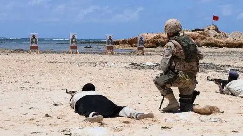 Soldados españoles en Somalia.