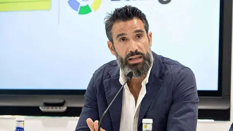 Fernando Sanz, durante una comparecencia en un acto de LaLiga. (Cedida)