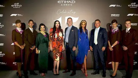 Más de 400 invitados celebraron el 15 cumpleaños de Etihad Airways.