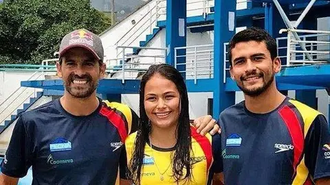 El equipo colombiano que participa en el Mundial de Clavados.