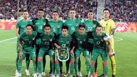 La selección de fútbol de Bolivia.