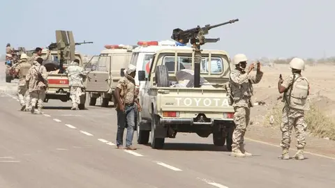 Soldados de la Coalición Árabe en Yemen.