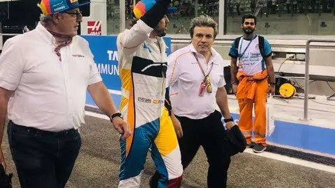 El piloto español Fernando Alonso en Abu Dhabi.