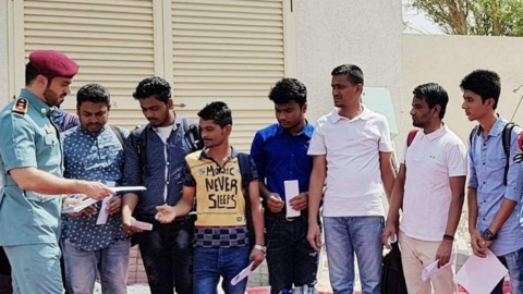 Los trabajadores asiáticos abandonados en Ajman.