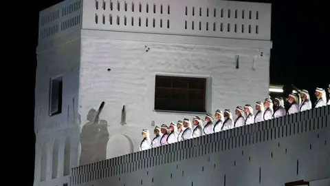 Impresionante imagen de la inauguración de Qasr Al Hosn. (WAM)