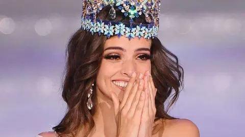 La mexicana Vanessa Ponce, tras proclamarse vencedora en el concurso de belleza Miss Mundo. (Internet)