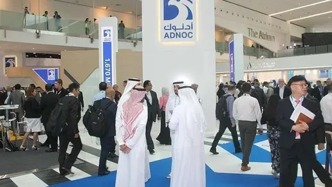 Pabellón de ADNOC en la feria ADIPEC de Abu Dhabi. (EL CORREO)