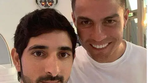 Ronaldo y el jeque Hamdan.