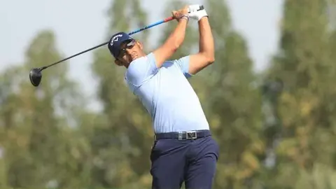 El golfista español Pablo Larrazábal en Abu Dhabi 2019.