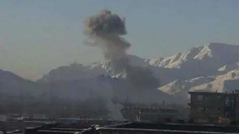 Una imagen de la explosión publicada en Twitter.