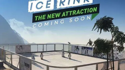 La pista de patinaje en la montaña de RAK.