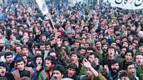 Un momento de la Revolución Islámica en Irán en 1979.