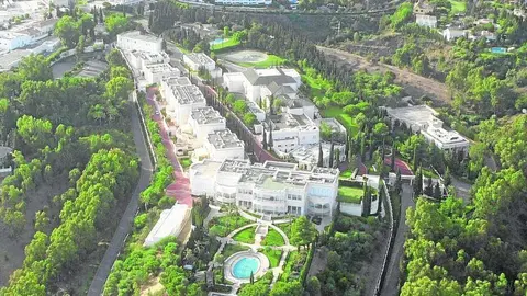 Vista aérea del palacio saudí en Marbella.