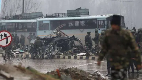 En la imagen de EFE, el lugar del ataque.