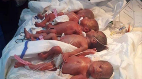 Twitter publicó imágenes de los septillizos de Irak.