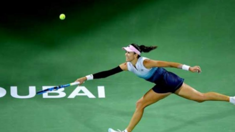 Muguruza en el torneo de Dubai.