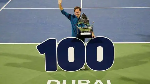 El tenista Roger Federer, campeón en Dubai 2019.
