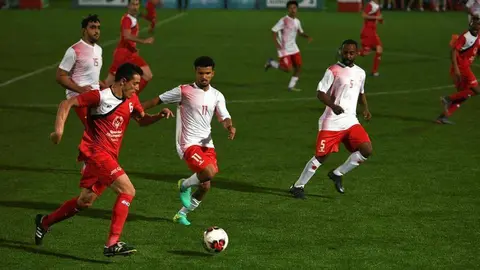 En la imagen de The National, un momento del encuentro disputado en Abu Dhabi.