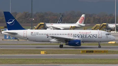 Una imagen de un avión de la aerolínea siria.