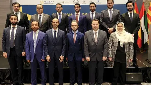 Miembros de la delegación empresarial de Sharjah durante el seminario en Barcelona.