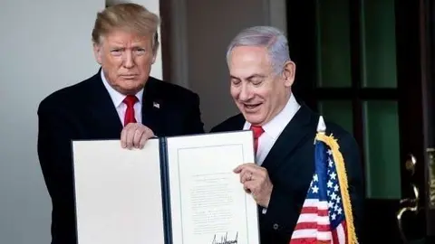 Trump reconoce soberanía israelí a los Altos del Golán. 