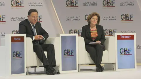 Presidente de Panamá en el Global Business Forum de 2018 en Dubai. 