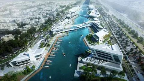 Una maqueta del proyecto Al Qana en Abu Dhabi.