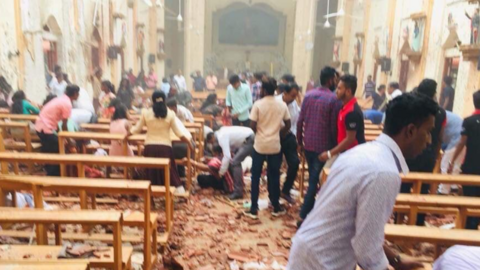 Una de las iglesias atacadas en Colombo, capital de Sri Lanka.