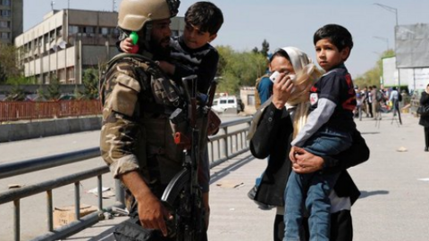 Una imagen de la zona atacada de Kabul este sábado.