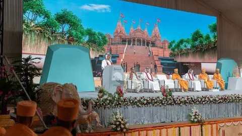 Un momento de la ceremonia en Abu Dhabi.