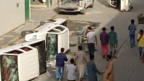 Una de las imágenes de las protestas en Twitter.