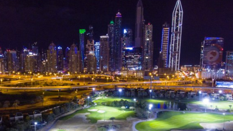 Un campo de golf de Dubai.
