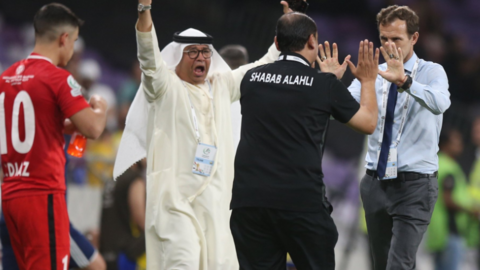 El Al-Ahli Dubai celebra la victoria ante el Al Dafra.