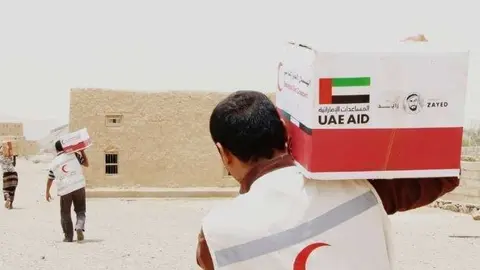 Ayuda de Emiratos Árabes en Yemen.