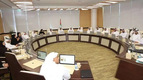 El Consejo para el Cambio Climático y el Medio Ambiente, durante su última reunión. (WAM)