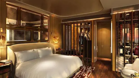 Una de las habitaciones del Hotel Paramount. 