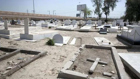 Una imagen del antiguo cementerio de expatriados de Abu Dhabi. (The National).