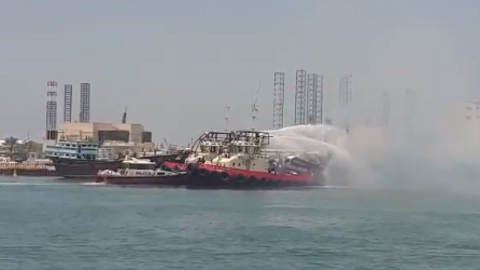 Una imagen del barco siniestrado.