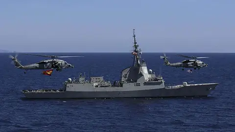 La fragata española Méndez Núñez.