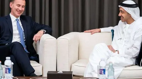 El canciller británico se reunió este lunes con el ministro de Exteriores de EAU.