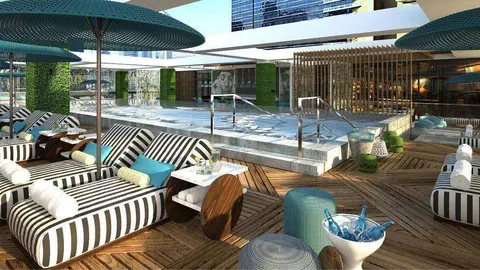 Piscina en el nuevo Waldorf Astoria DIFC.