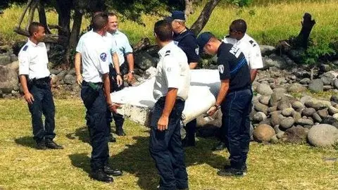 Restos del avión de Malaysia Airlines desparecido en 2014.